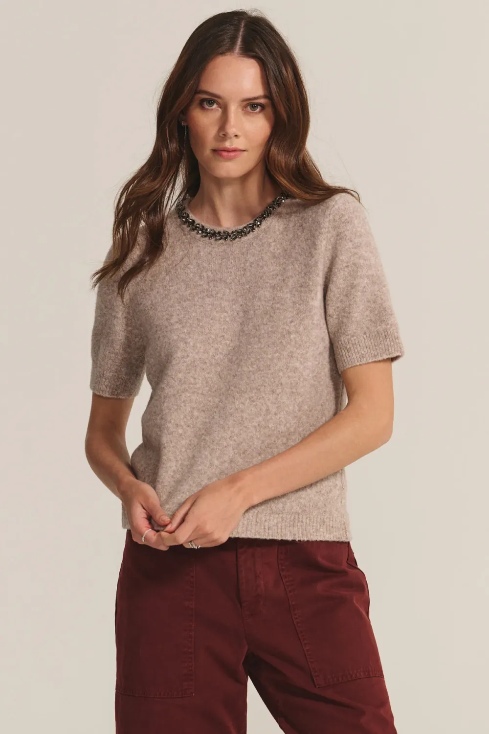 Velvet Briana Cozy Knits Sweater in Oatmeal