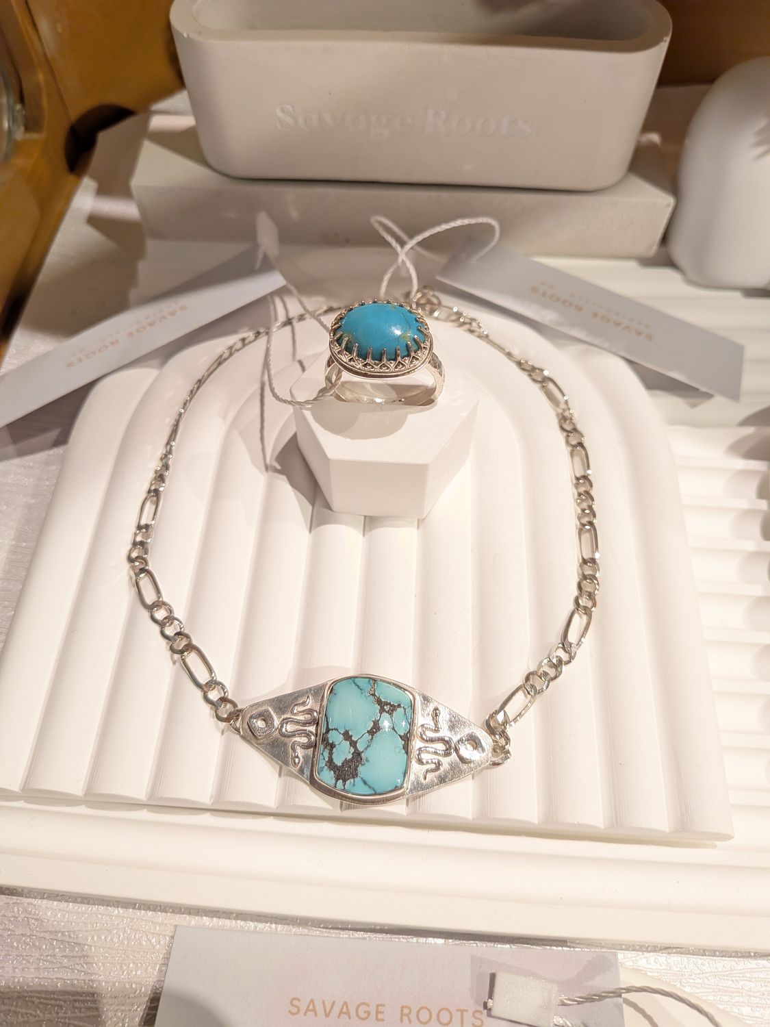 Savage Roots Renegade Choker in Sterling Silver & Turquoise