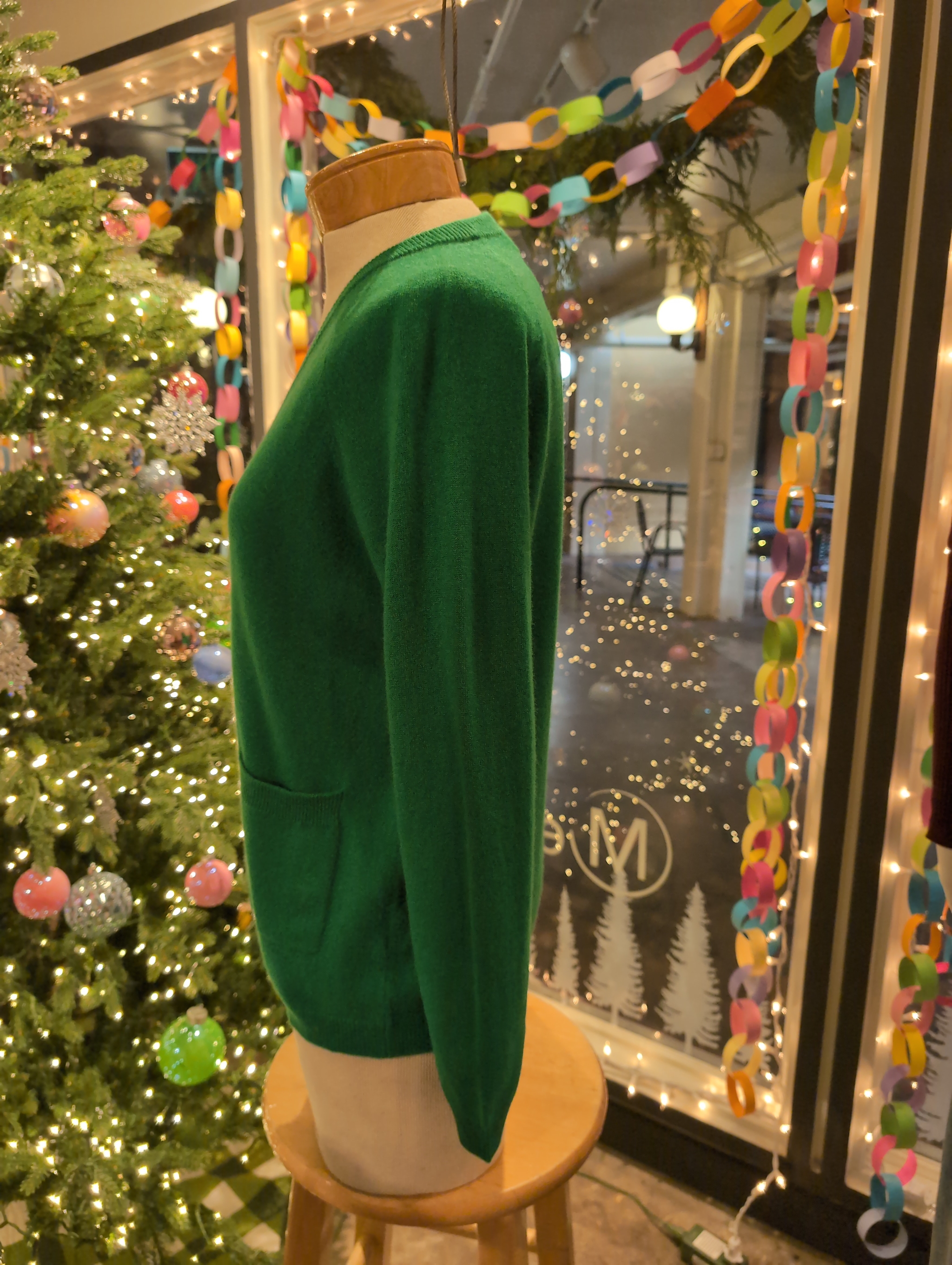 Estheme x Maud & Sacha Merino Wool Cardigan in Emeraude