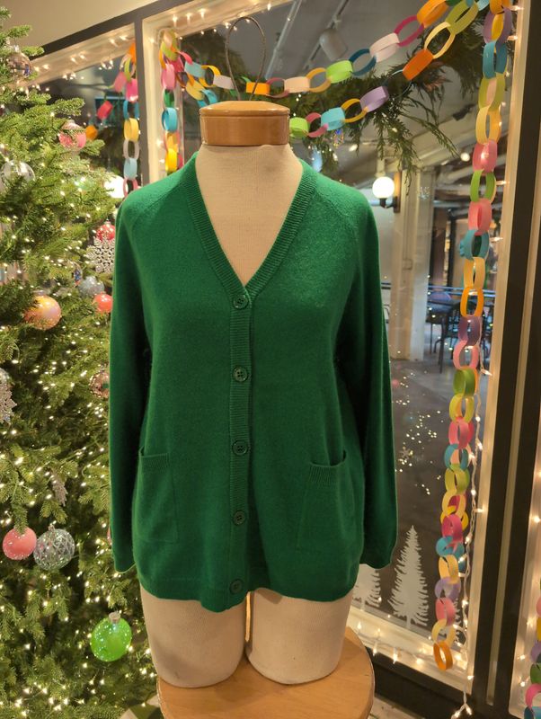 Estheme x Maud & Sacha Merino Wool Cardigan in Emeraude Estheme x Maud & Sacha Merino Wool Cardigan in Emeraude