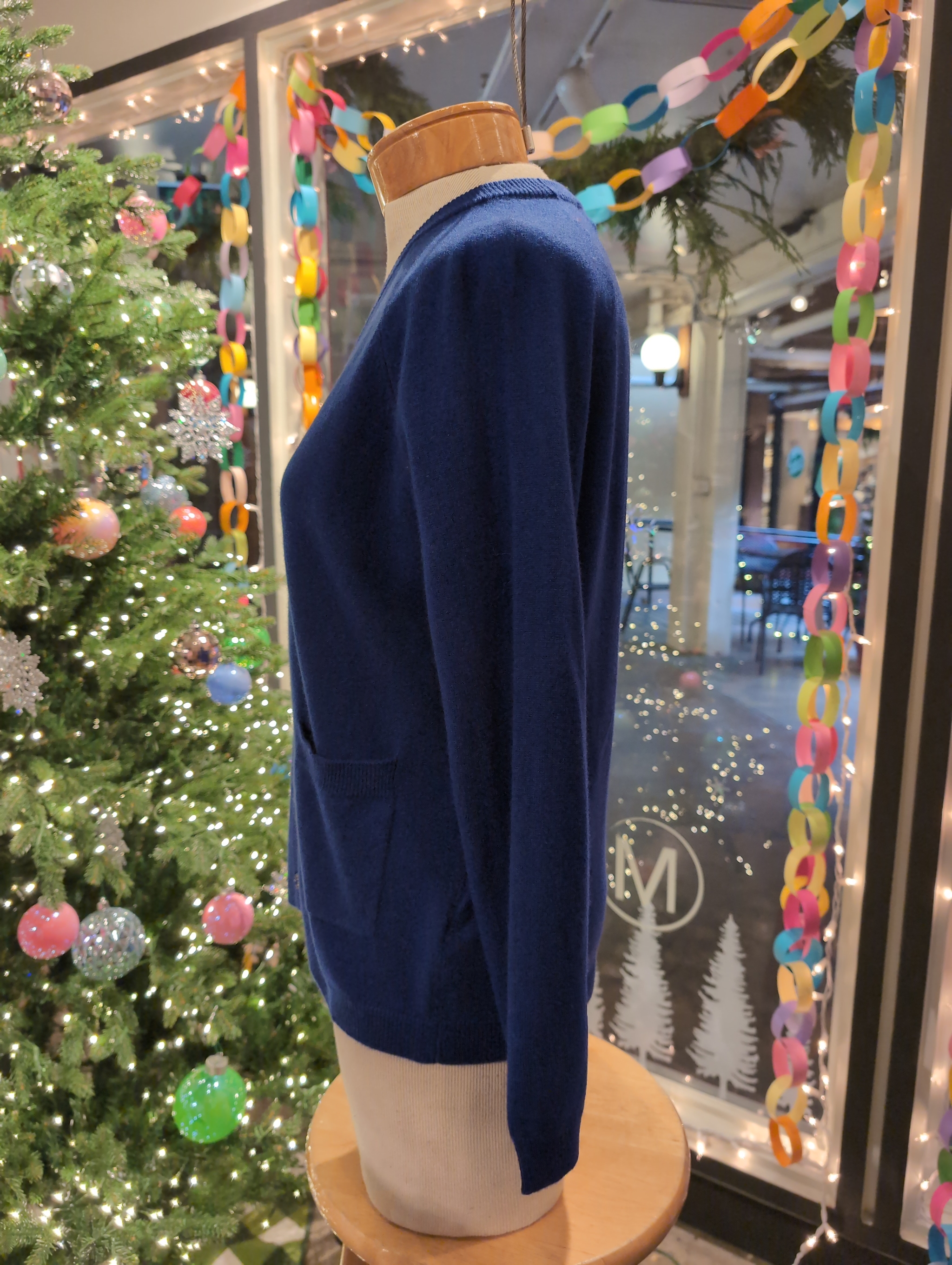 Estheme x Maud & Sacha Merino Wool Cardigan in Cobalt