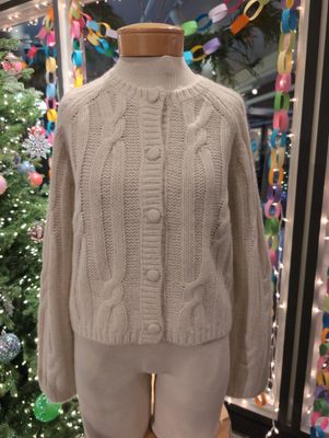 Velvet Allison Cable Sweater in Ivory Velvet Allison Cable Sweater in Ivory