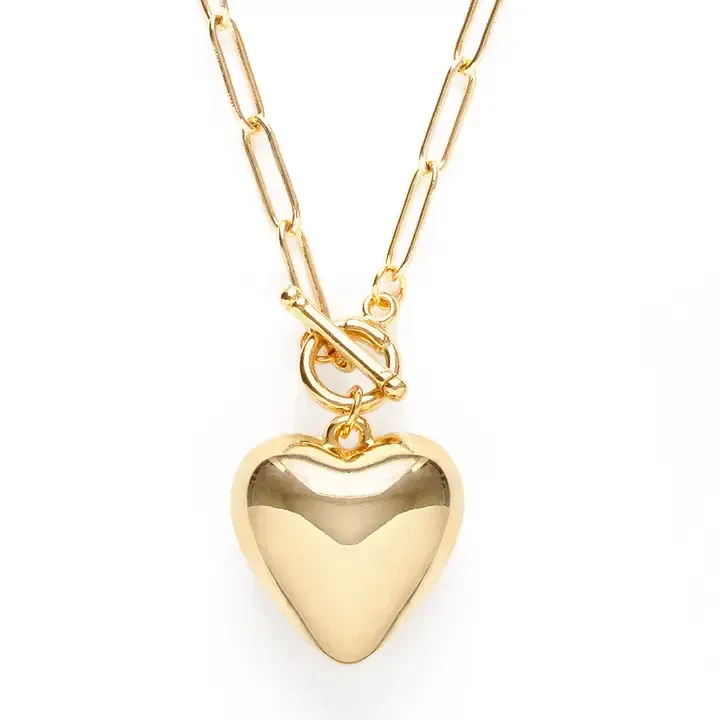 Amano Studio Puffed Heart Necklace in Gold