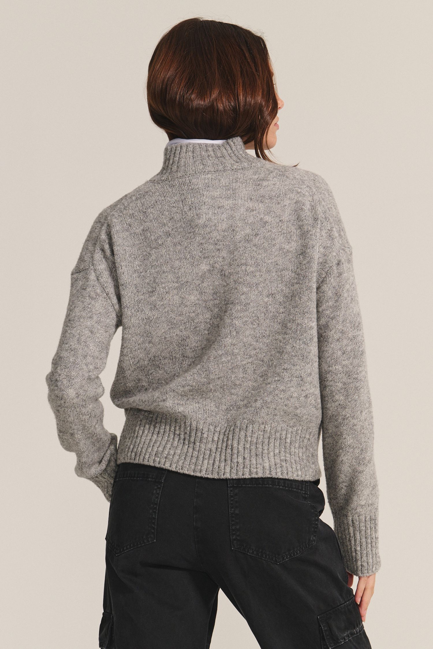 Velvet Brielle Marled Knits Sweater in Heather Grey
