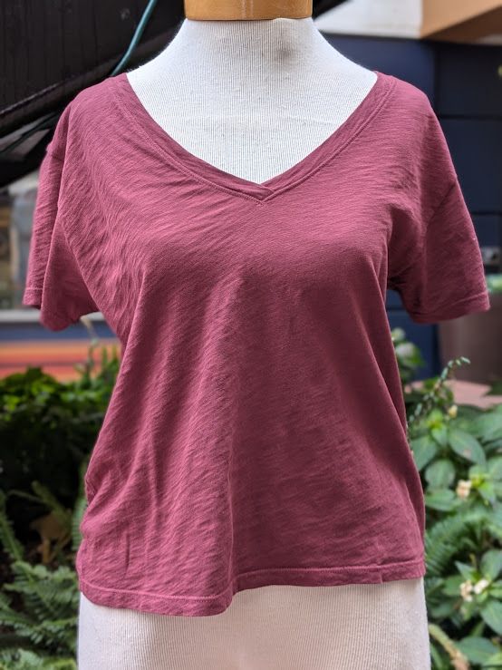 Velvet Elisha Short Sleeve Tee in Cabernet Velvet Elisha Short Sleeve Tee in Cabernet