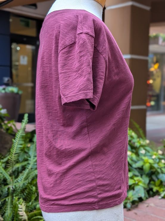 Velvet Elisha Short Sleeve Tee in Cabernet