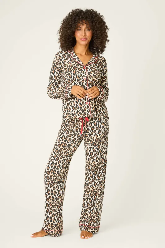 PJ Salvage Holiday Dreams PJ Set in Leopard Print PJ Salvage Holiday Dreams PJ Set in Leopard Print