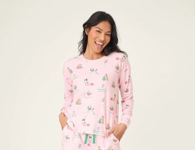 PJ Salvage Peace & Pawlidays PJ Short Set in Pink