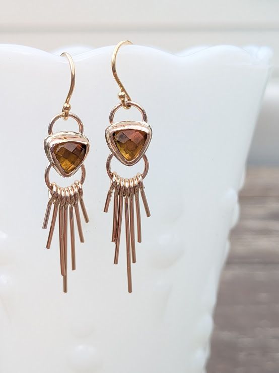 Savage Roots Florence Fringe Earrings in Citrine & 14K Gold Fill Savage Roots Florence Fringe Earrings in Citrine & 14K Gold Fill