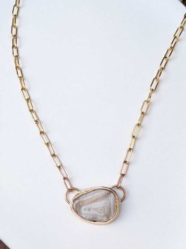 Savage Roots Lyle Necklace in 14K Gold Fill Desert Druzy Savage Roots Lyle Necklace in 14K Gold Fill Desert Druzy