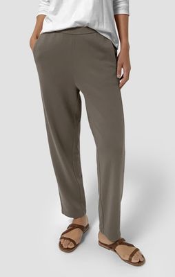 Eileen Fisher Garment Dyed Terry Slouch Ankle Pant in Bayleaf