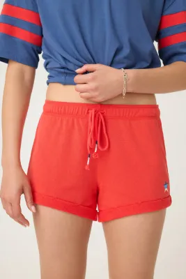PJ Salvage American Honey Vintage Terry Shorts in Ruby