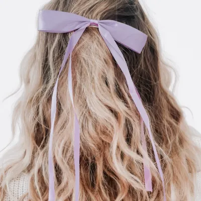 Pretty Simple Dahlia Dainty Hair Bow Clip in Lilac Pretty Simple Dahlia Dainty Hair Bow Clip in Lilac