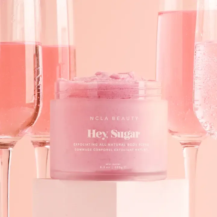 NCLA Beauty Hey, Sugar All Natural Body Scrub in Pink Champagne