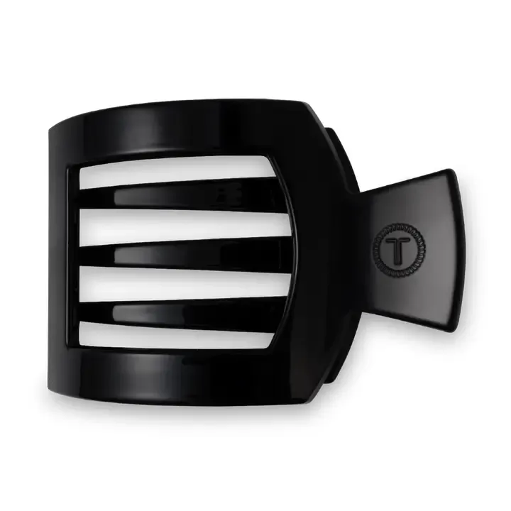 Teleties Large Square Flat Clip in Jet Black