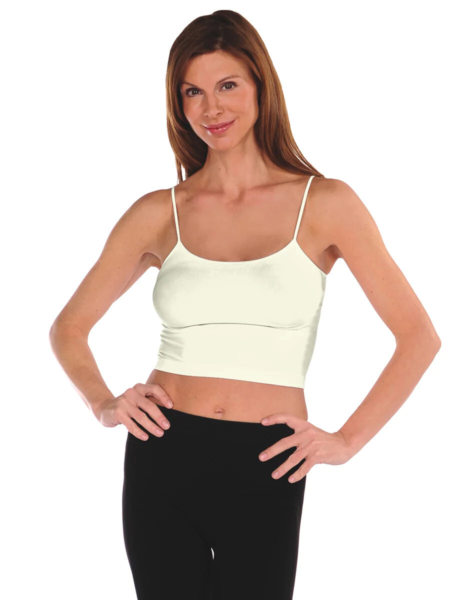Tees by Tina Cropped Cami Bralette in Cream Tees by Tina Cropped Cami Bralette in Cream