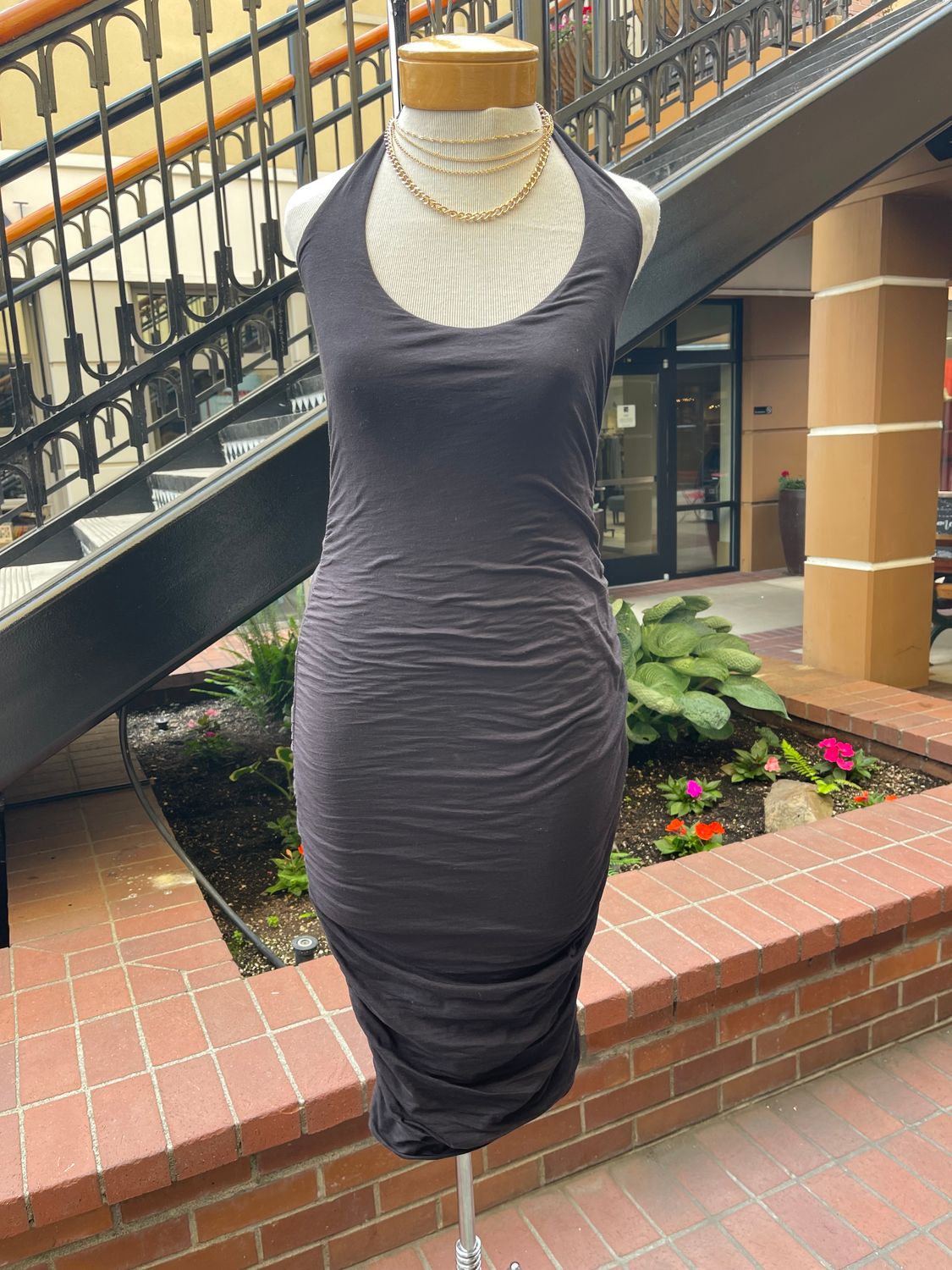 Velvet Amanda Halter Tank Dress in Black Velvet Amanda Halter Tank Dress in Black