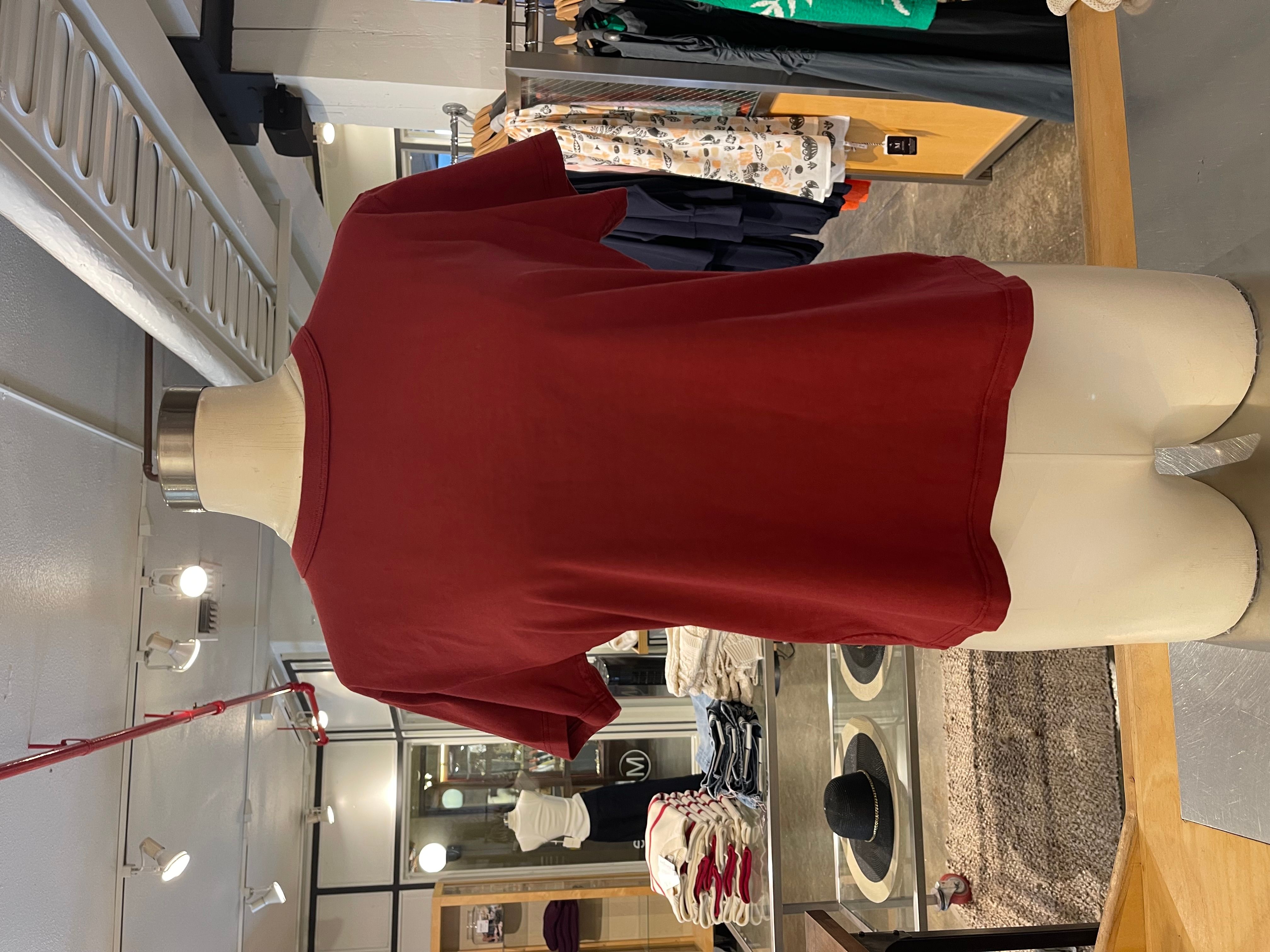 Velvet Leigh Vintage Cotton Jersey Tee in Pomegranate