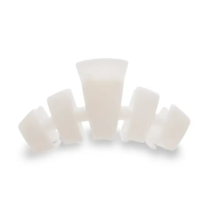 Teleties Large Classic Hair Clip in Coconut White