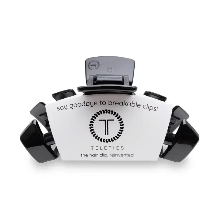 Teleties Large Classic Hair Clip in Jet Black