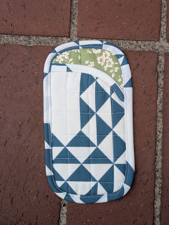 Collins Collective Frankie Handmade Sunglasses Case in Blue Patchwork