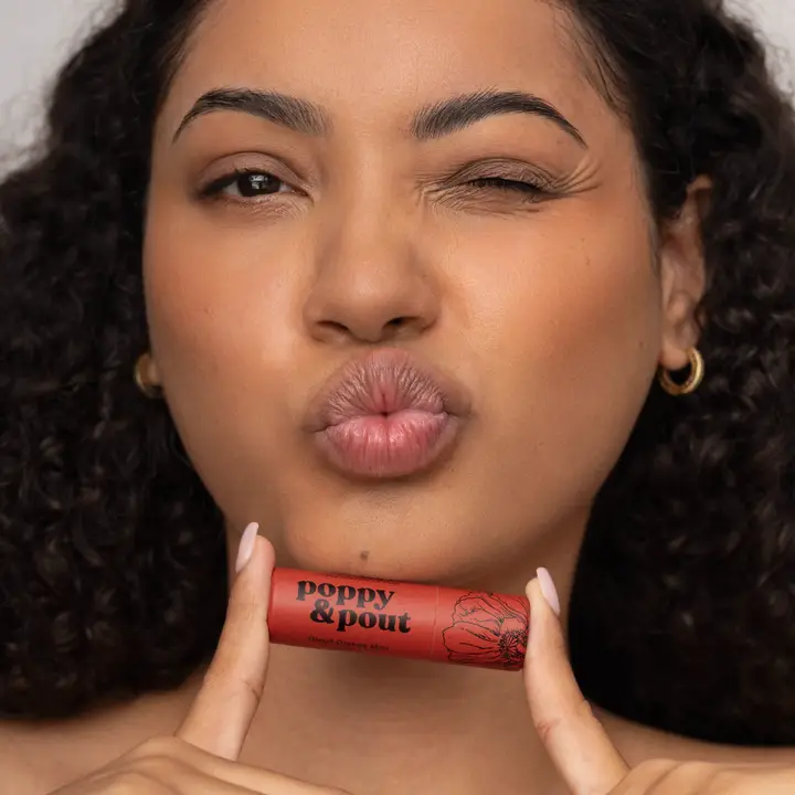 Poppy & Pout Lip Balm in Blood Orange Mint