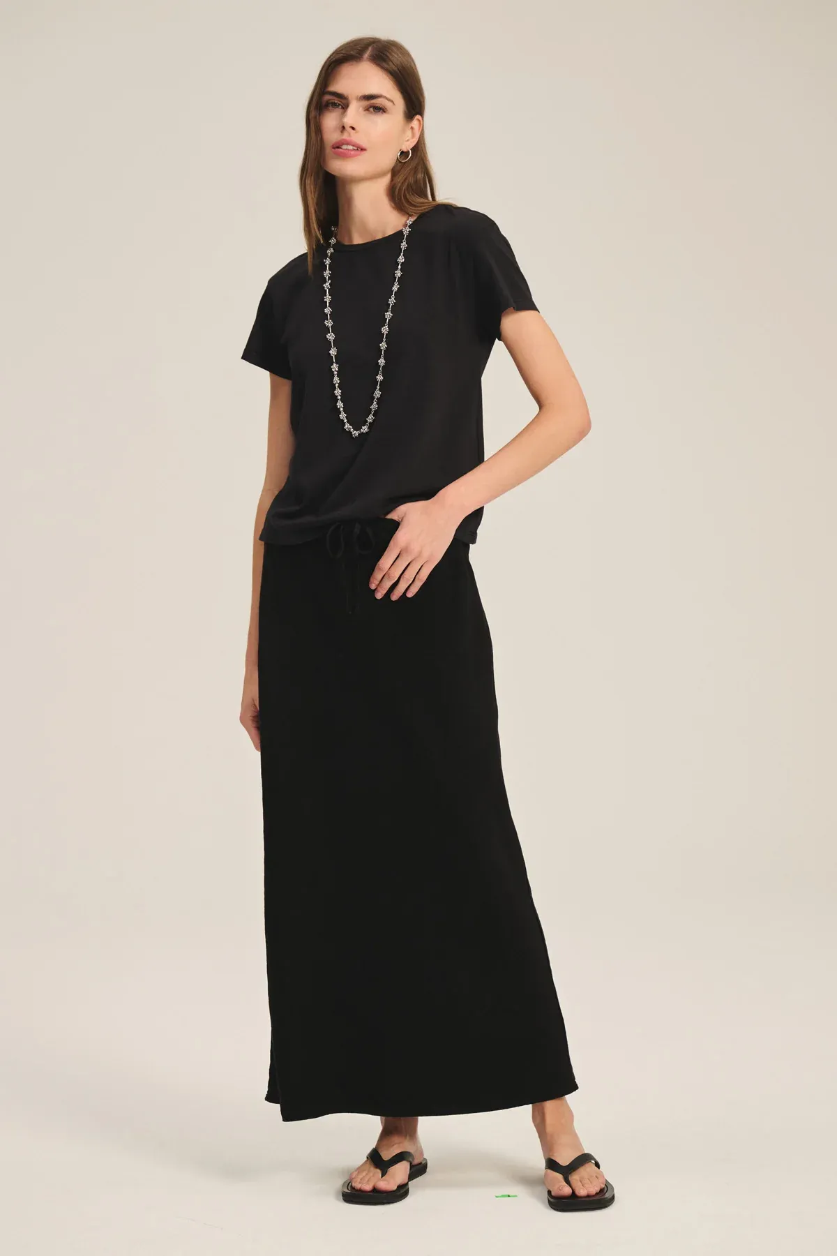 Velvet Tia Jersey Short Sleeve Tee in Black