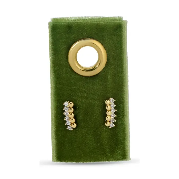 Splendid Iris Delicate Dots Stud Earrings in Gold