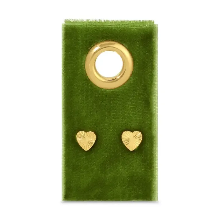 Splendid Iris Heart Burst Stud Earrings in Gold