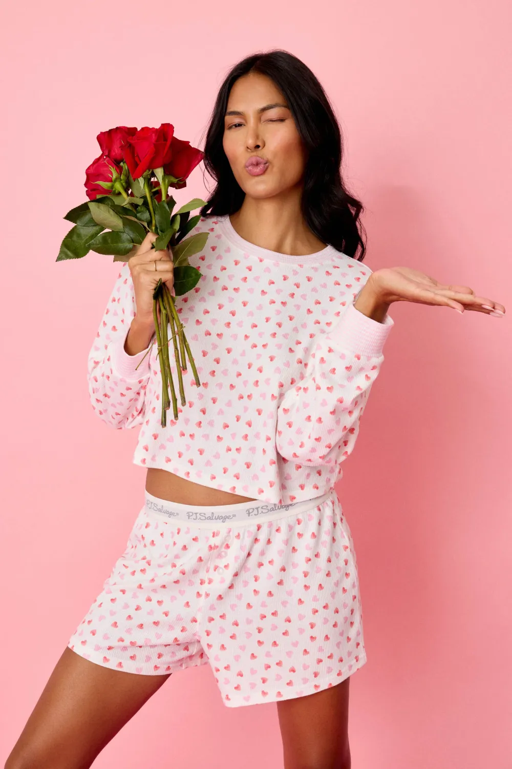 PJ Salvage Heart to Heart Boyfriend Boxer PJ Set in Ivory