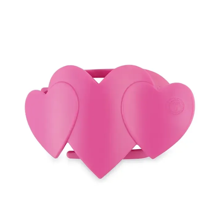 Teleties Medium Flat Hair Clip in Heart to Heart