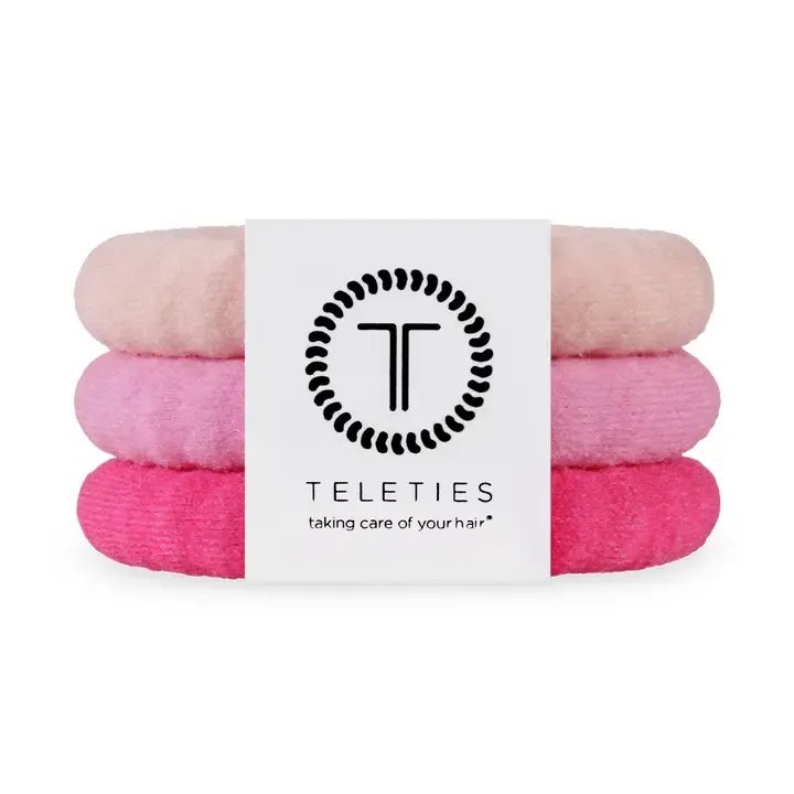 Teleties Small Nylon Hair Ties in Kiss & Tell