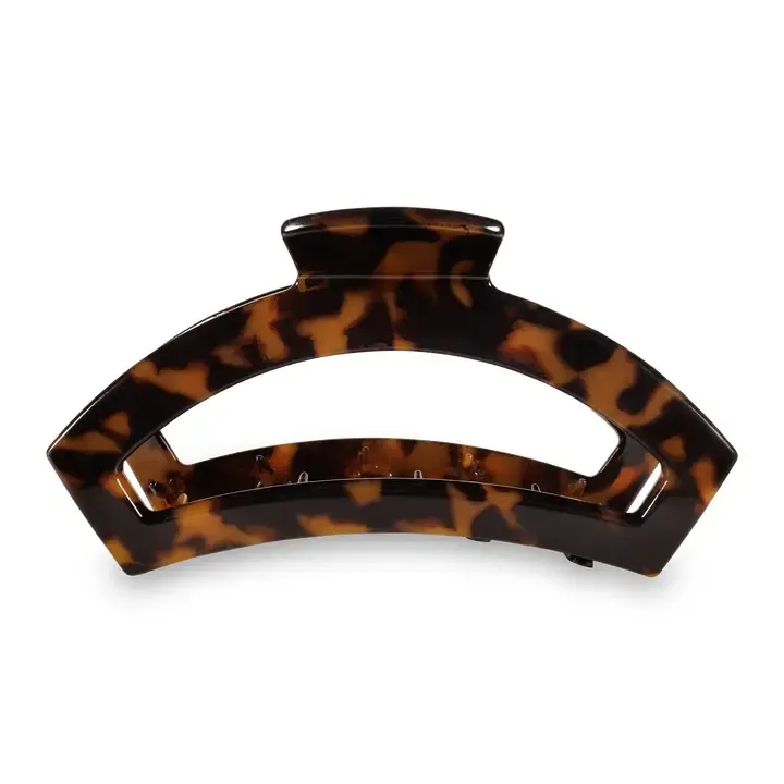 Teleties Large Open Hair Clip in Tortoise
