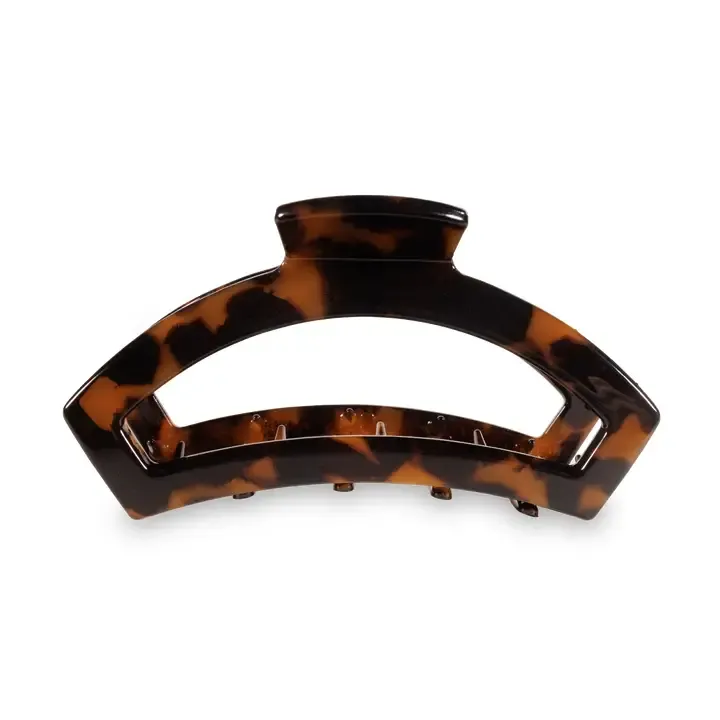 Teleties Small Open Hair Clip in Tortoise