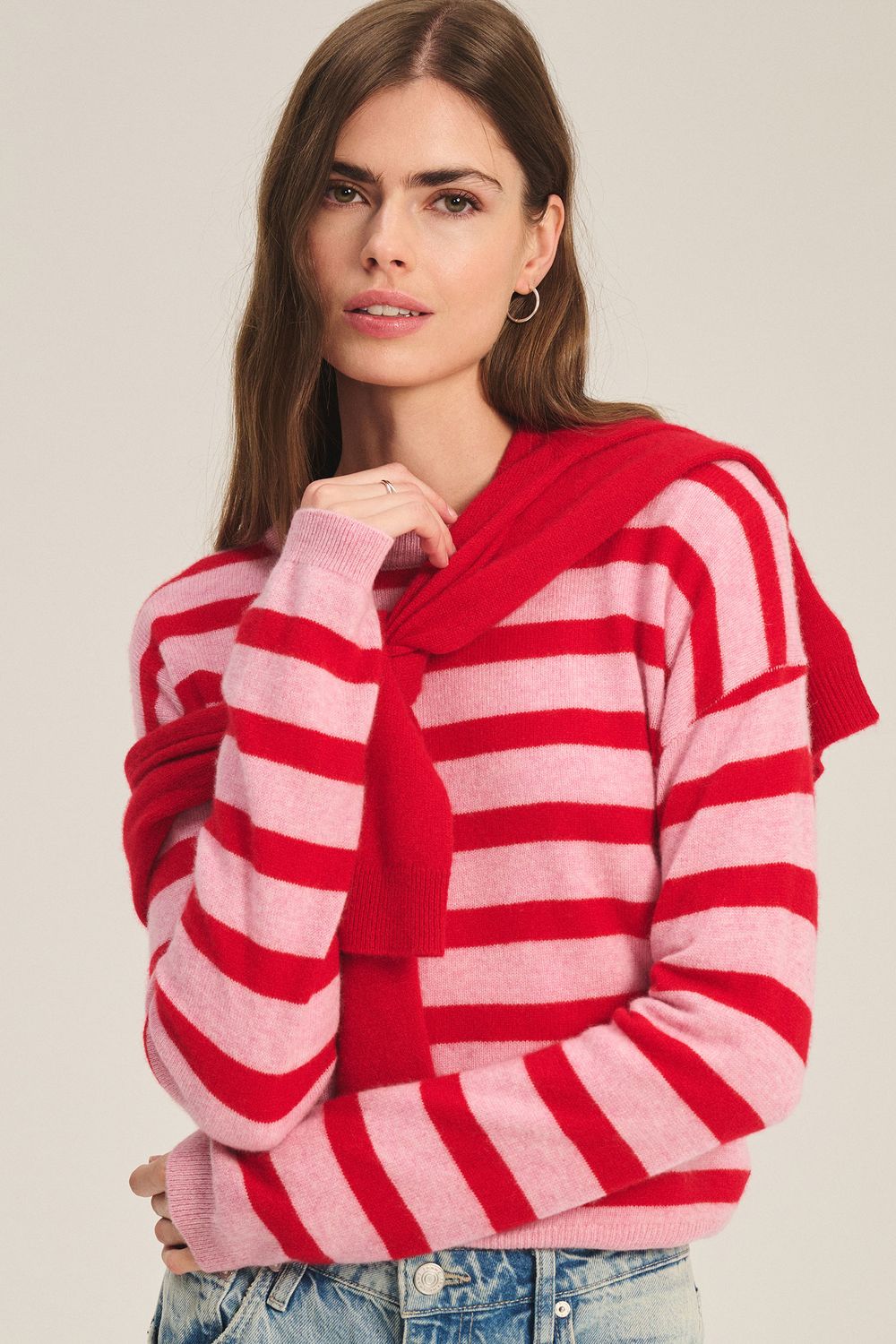 Velvet Agnese Cashmere Sweater in Candy