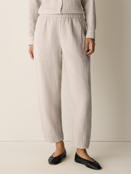 Eileen Fisher Organic Cotton Lantern Ankle Pant in Dove