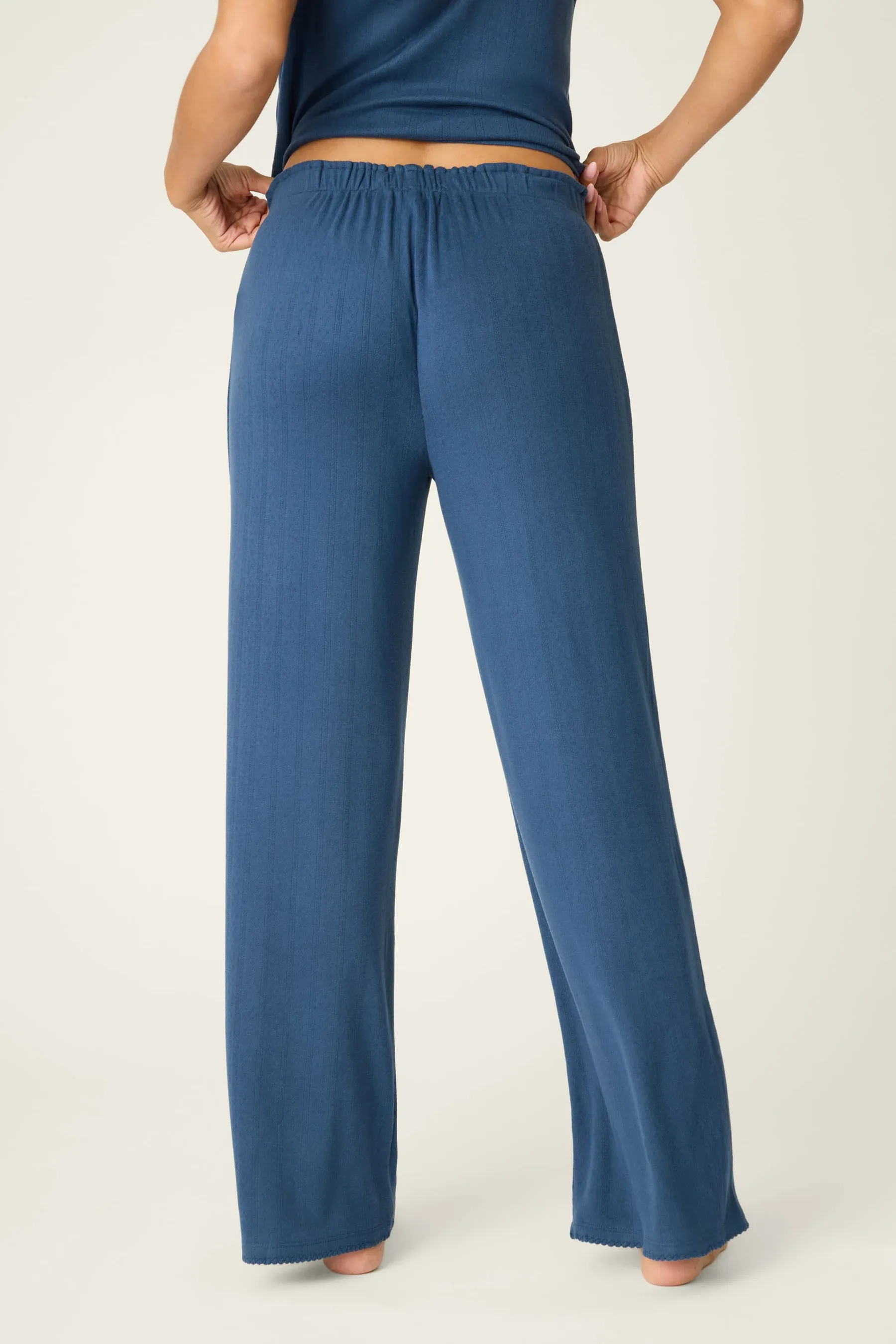 PJ Salvage Pointelle Essentials Pant in Deep Sea