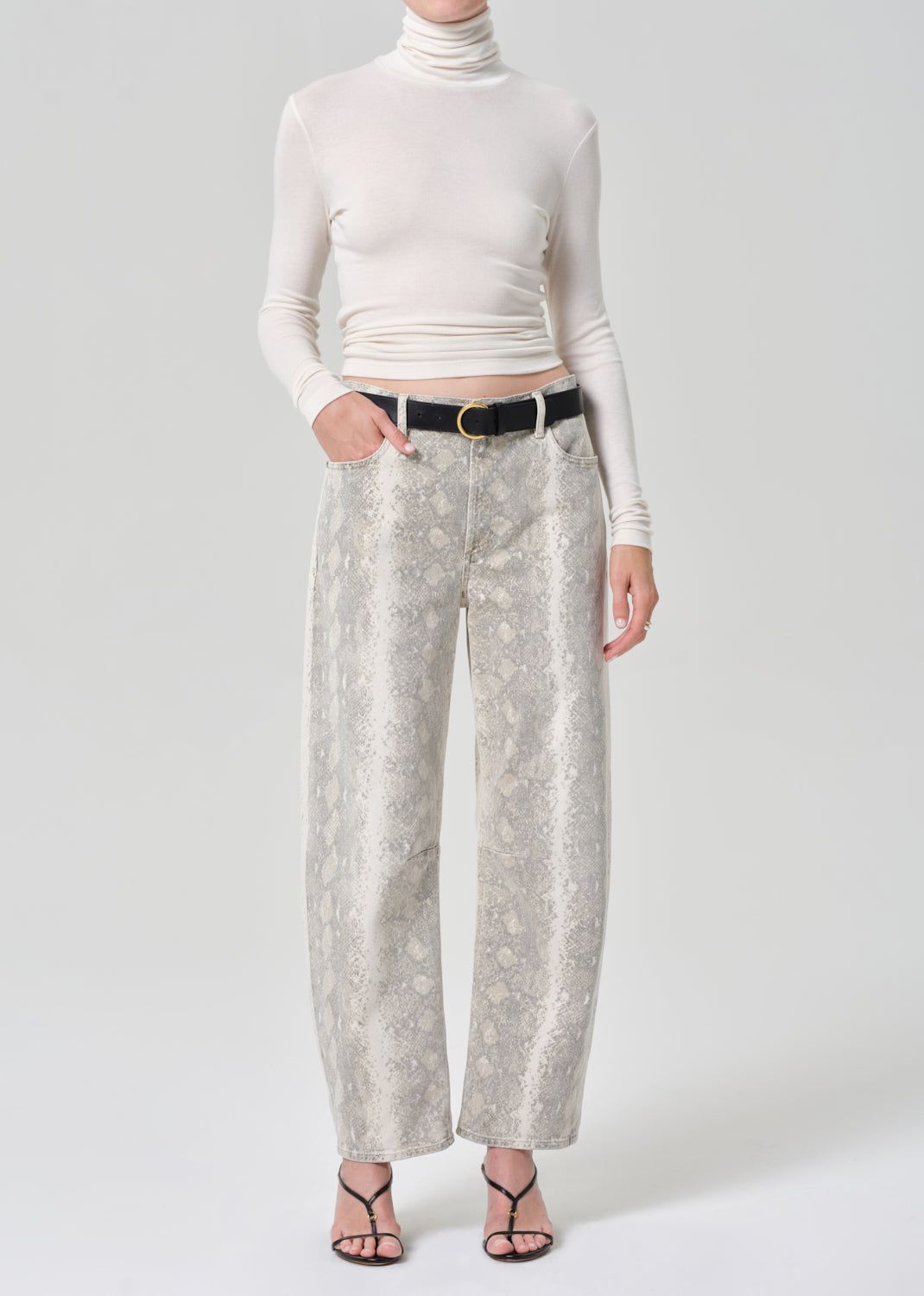 Citizens of Humanity Miro Long Relaxed Jeans in Python