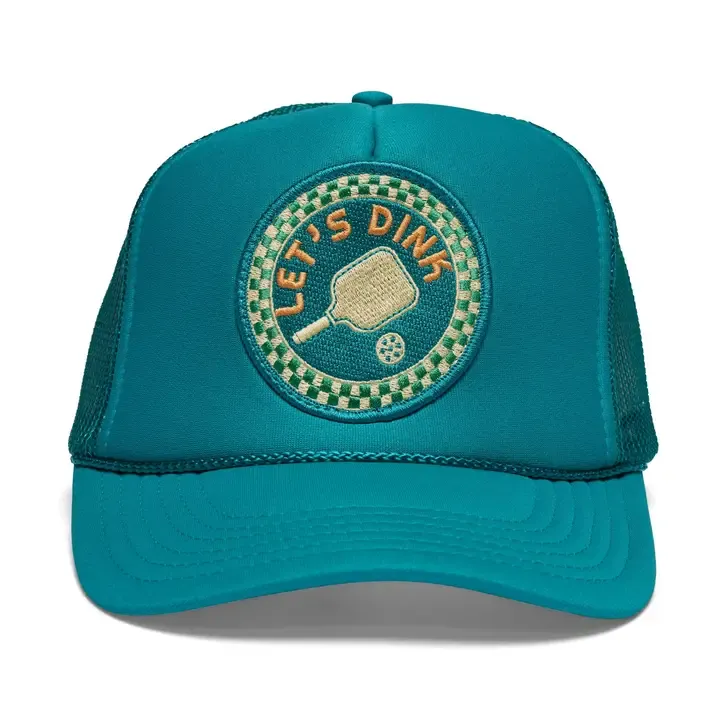 Friday Feelin' Pickle Ball Trucker Hat in Jade
