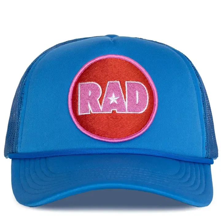 Friday Feelin' Rad Star Trucker Hat in Blue