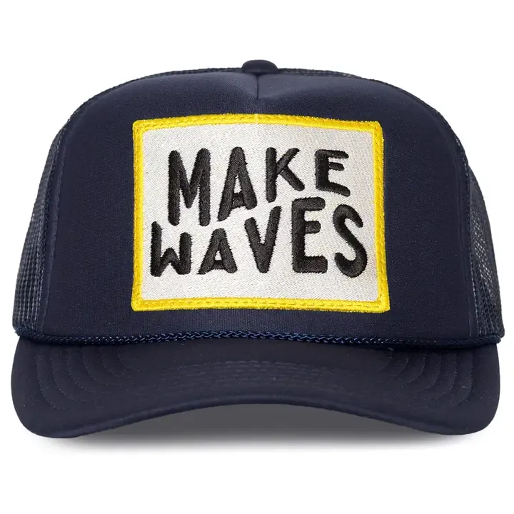 Friday Feelin' Make Waves Trucker Hat in Navy