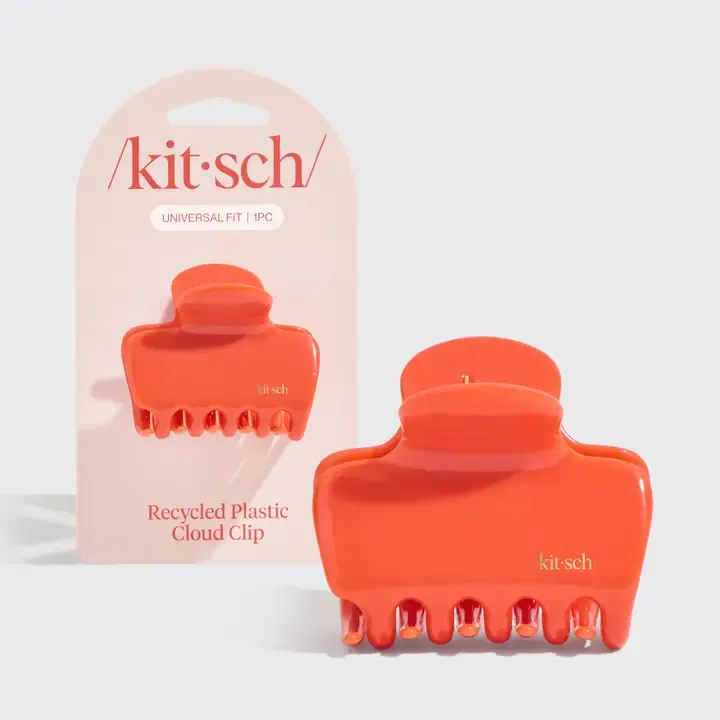 Kitsch Recycled Plastic Medium Cloud Clip in Cherry
