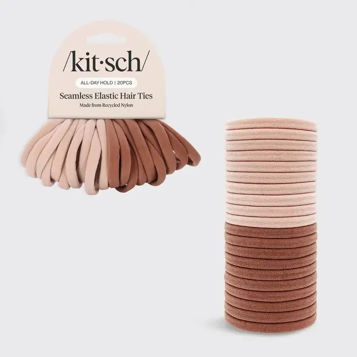 Kitsch Eco-Friendly Nylon Elastics 20pc Set in Blush