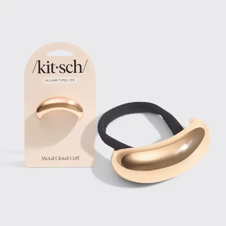 Kitsch Medium Metal Cloud Cuff in Gold