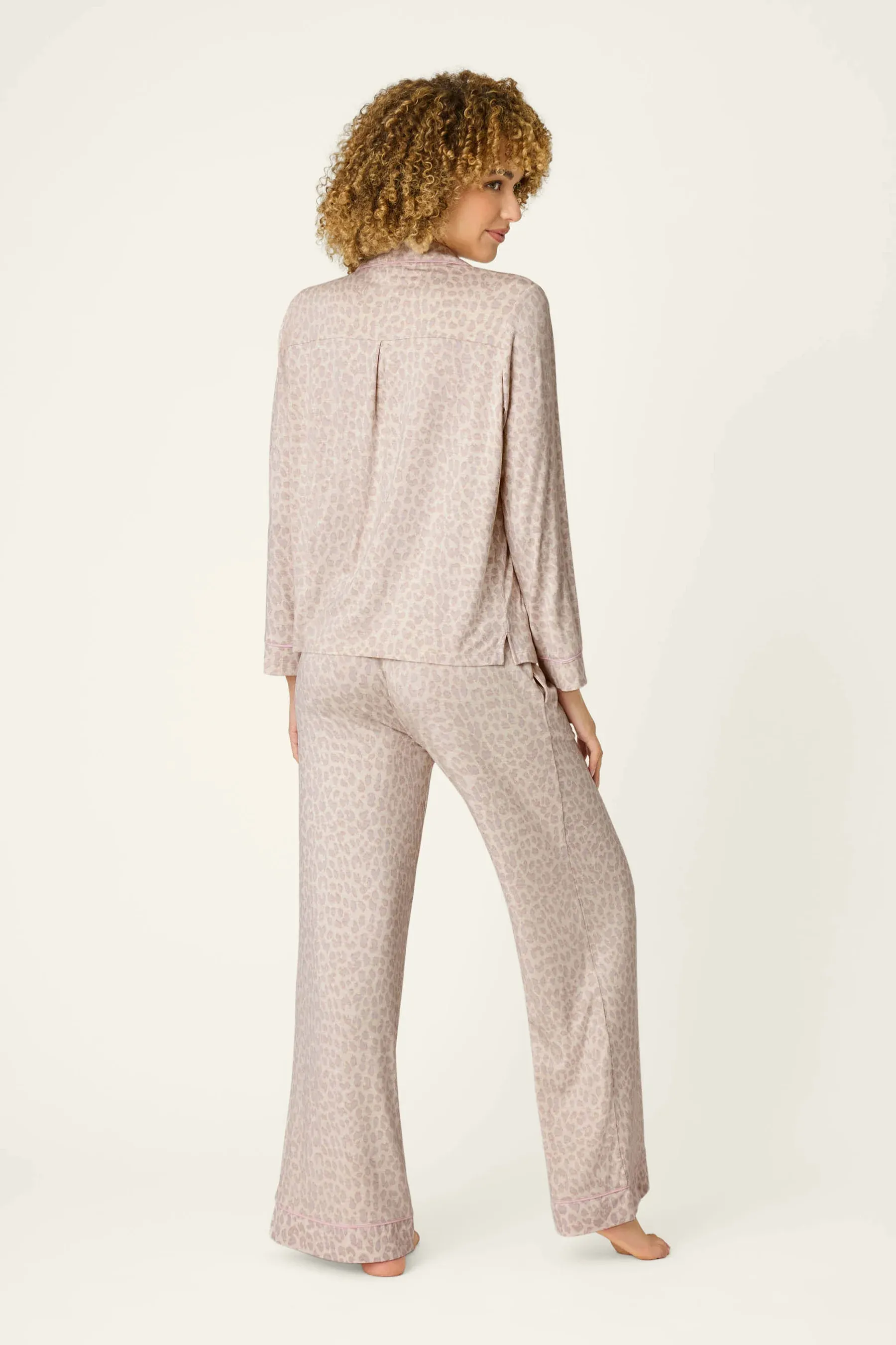 PJ Salvage Luxe Leopard Dreams PJ Set in Light Beige
