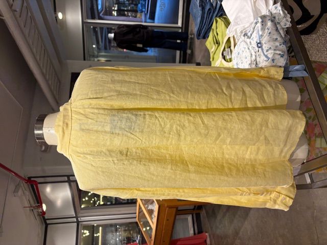 Velvet Brighton Woven Linen Button-up Shirt in Lemon drop