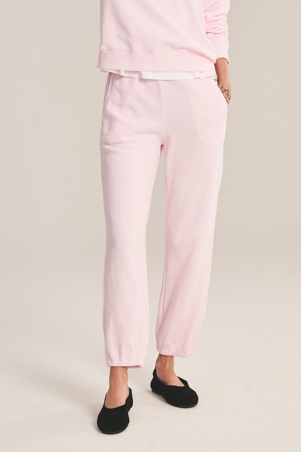 Velvet Zara Fleece Sweatpant in Petal