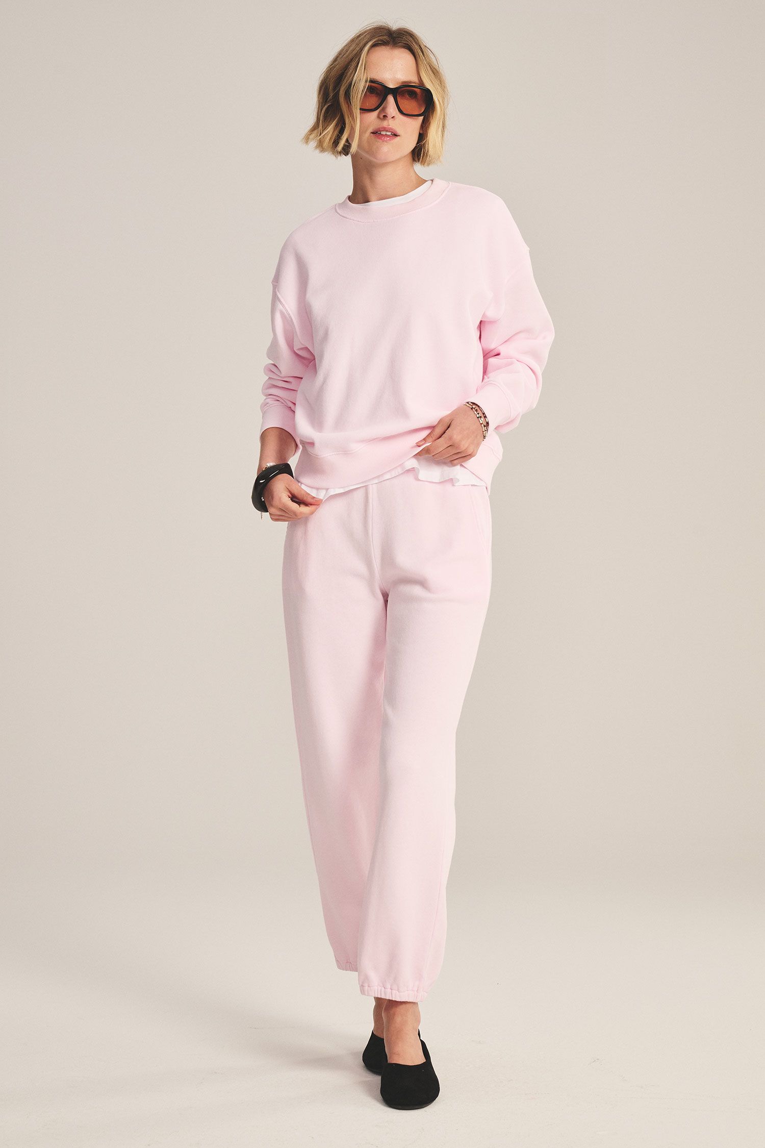 Velvet Zara Fleece Sweatpant in Petal
