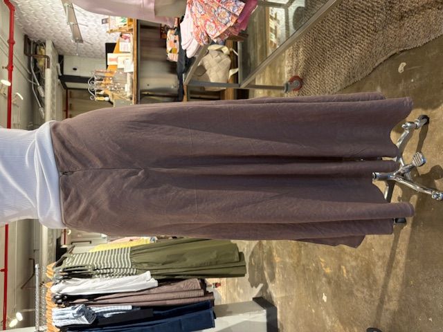 Velvet Malina Woven Linen Skirt in Mudslide