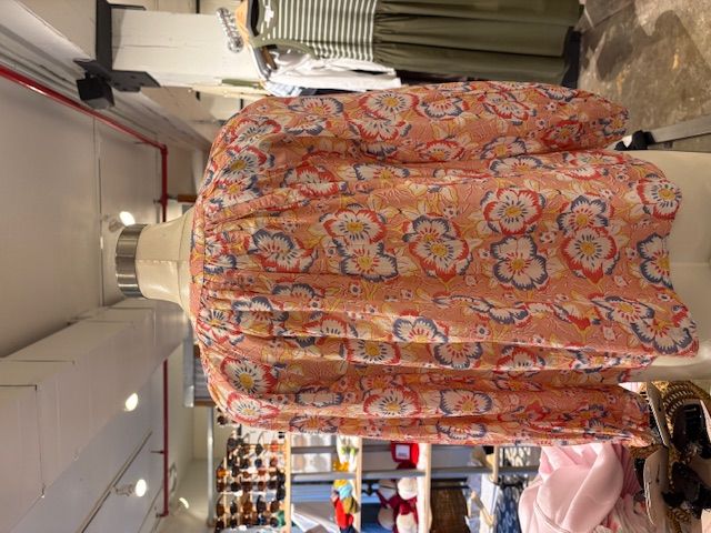 Velvet Reese Begonia Cotton Print Blouse in Blush